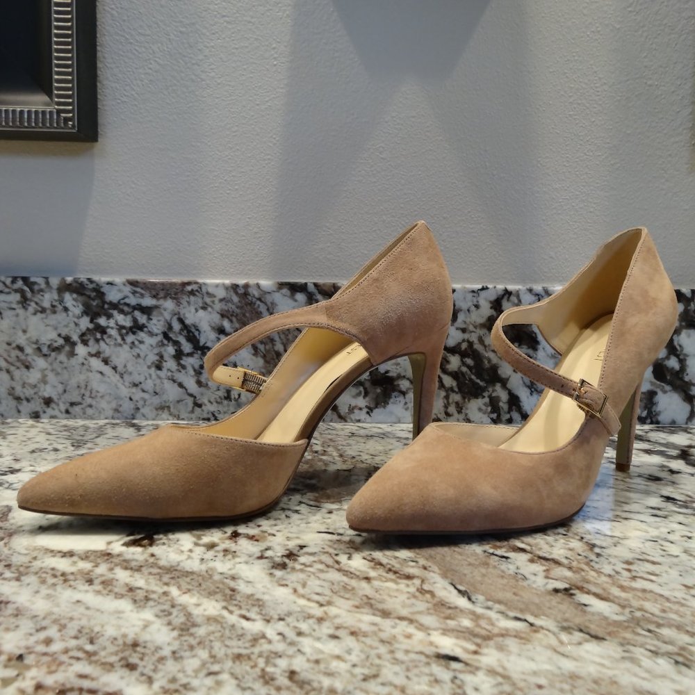 Ladies Nine West Suede Leather High Heeled Shoes